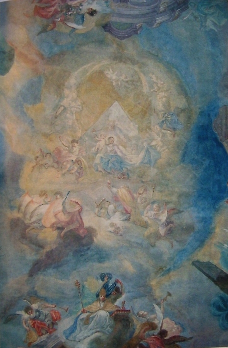Agostino e il mistero della santissima Trinità: affresco di Enderle nella chiesa agostiniana di Magonza