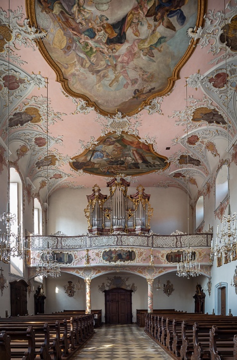 Interno della chiesa agostiniana di san Michele e Agostino a Munnerstadt