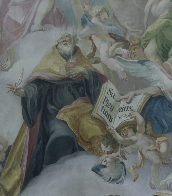 Sant'Agostino in estasi davanti alla Trinità: affresco di Johann Anwander a Munnerstadt