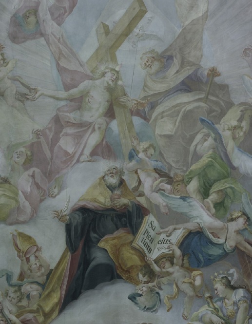 Sant'Agostino in estasi davanti alla Trinità: affresco di Johann Anwander a Munnerstadt