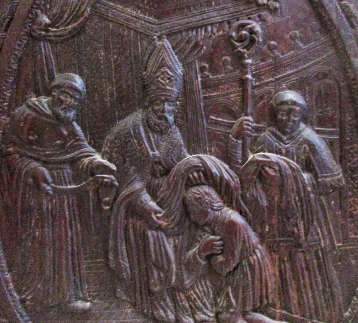 Particolare di Agostino ordinato sacerdote