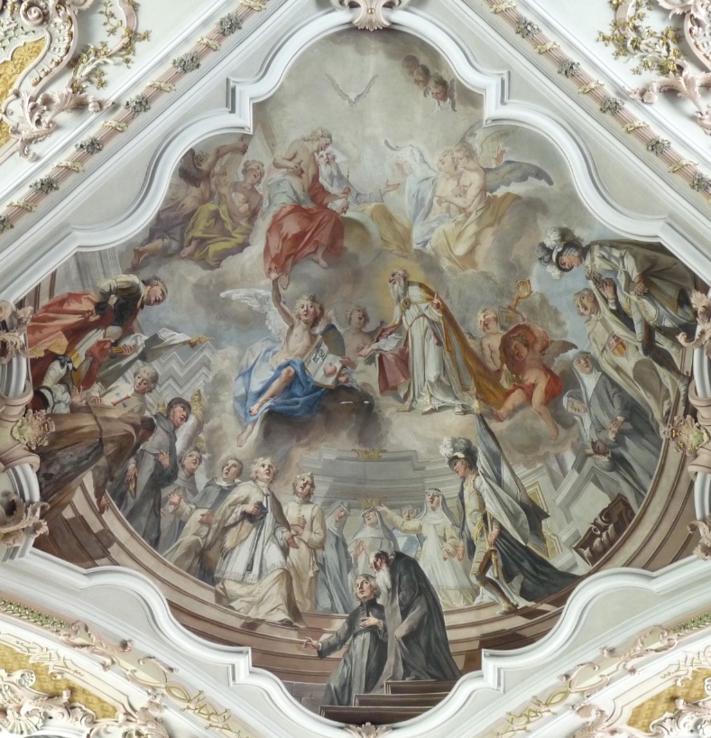 Agostino e la sua posterità spirituale, dipinto di Gunther nella Abbazia agostiniana di Novacella