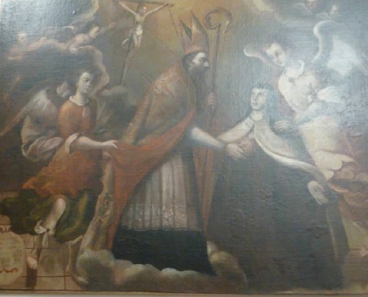 Agostino scrive sul cuore di Maria Maddalena de' Pazzi