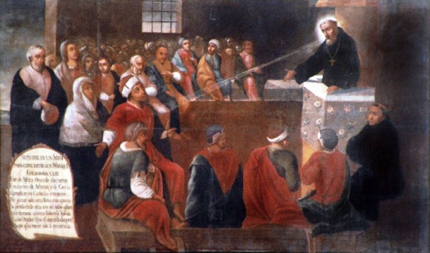 Agostino converte un eretico manicheo