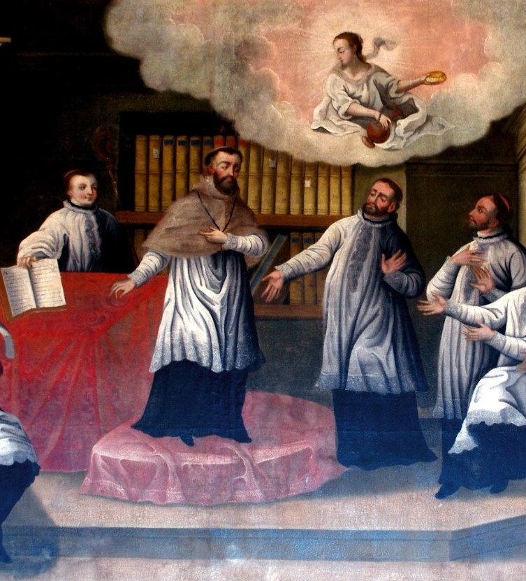 Agostino consegna la sua regola ai Canonici