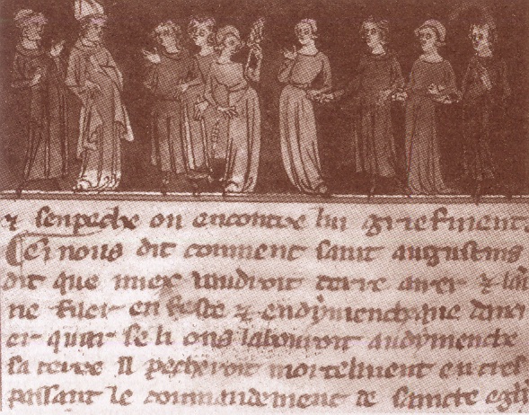 Agostino e il lavoro durante le festività nel manoscritto ms 26 di Chantilly detto Ci nous dit