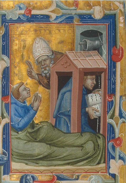 ms. 16931 al Museo dell'Ermitage di san Pietroburgo: Agostino guarisce un priore