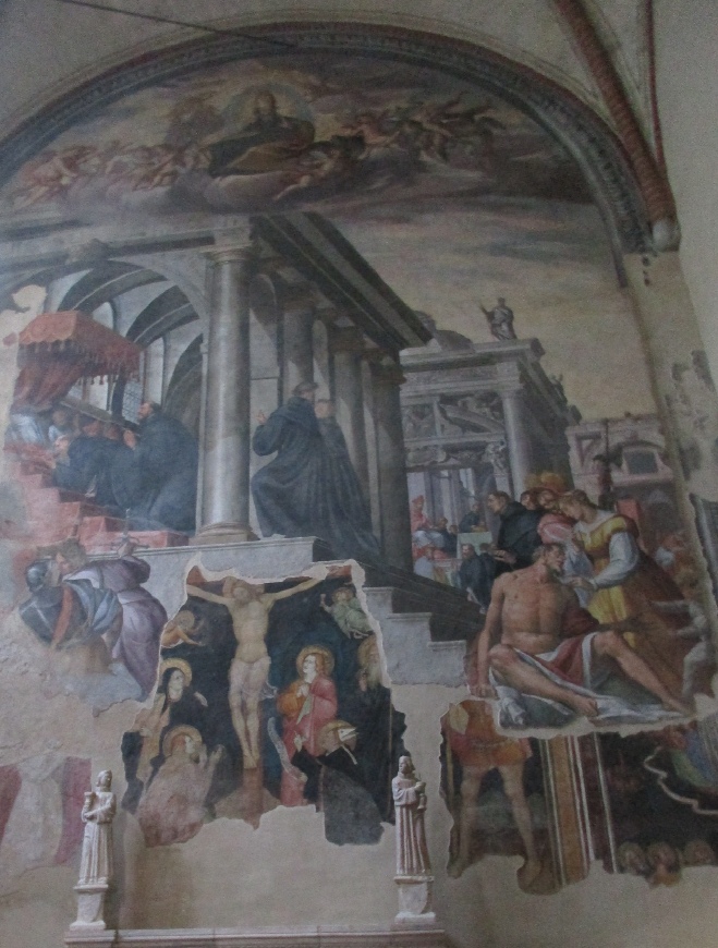 Nascita dell'ordine agostiniano nel 1256, affresco nella chiesa agostiniana di san Marco a Milano