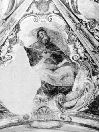 Vescovo e Dottore della Chiesa, affresco nella chiesa agostiniana di san Marco a Milano