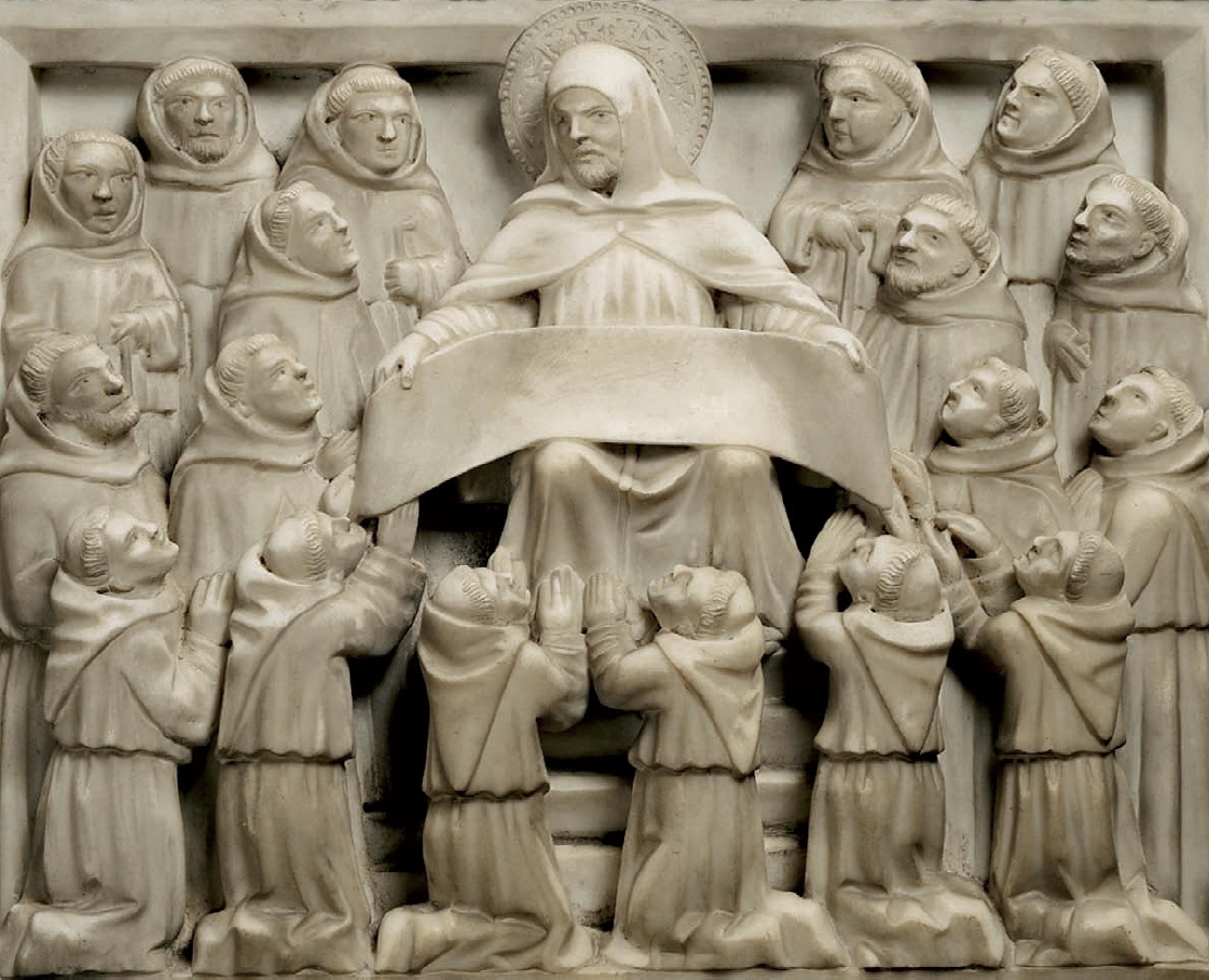 Agostino consegna la Regola ai suoi monaci