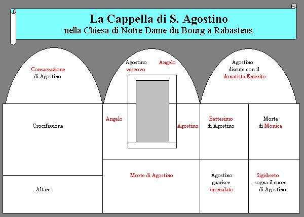 La cappella di S. Agostino con le scene affrescate della sua vita