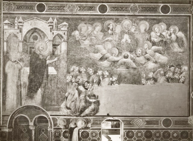 Agostino accolto dagli angeli in cielo