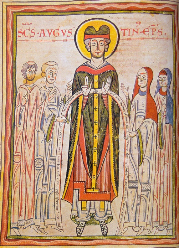 Agostino consegna la regola a canonici e monache