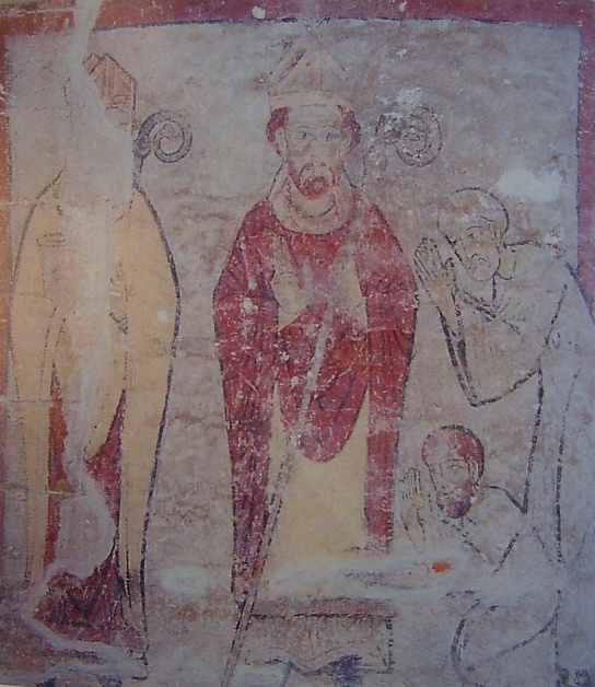 Sant'Agostino con Sant'Isidoro e devoti alla Porta della Gloria