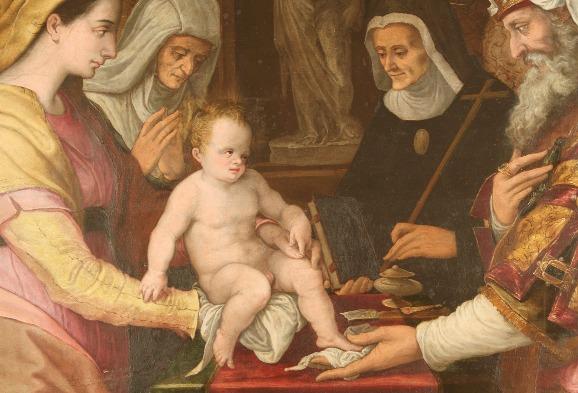 Circoncisione di Gesù Bambino tra i santi Monica e Agostino