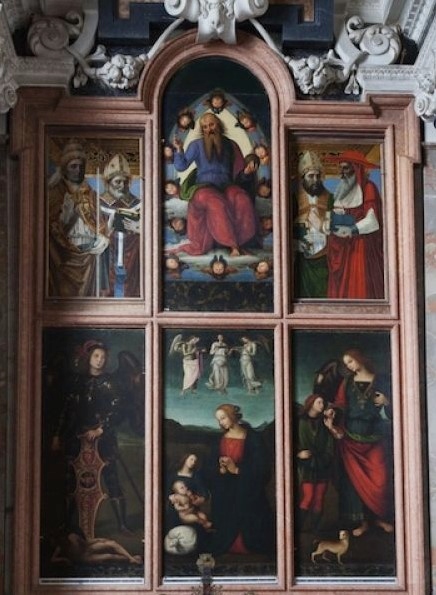 Polittico dell'adorazione del Bambino di Ambrogio da Fossano detto il Bergognone alla Certosa di Pavia
