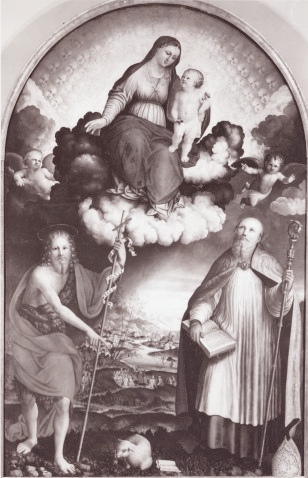 Madonna con Bambino in gloria tra san Giovanni Battista e sant'Agostino