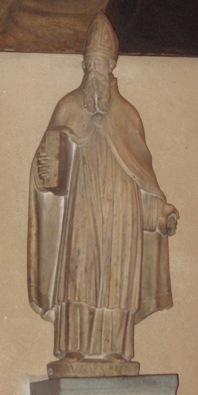 Agostino vescovo e Dottore della Chiesa nella Basilica di san Sebastiano a Biella (foto di Raffaella Greppi)
