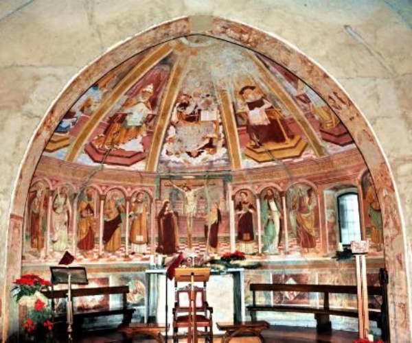 Agostino vescovo con i Dottori della Chiesa in santo Stefano a Bizzozero