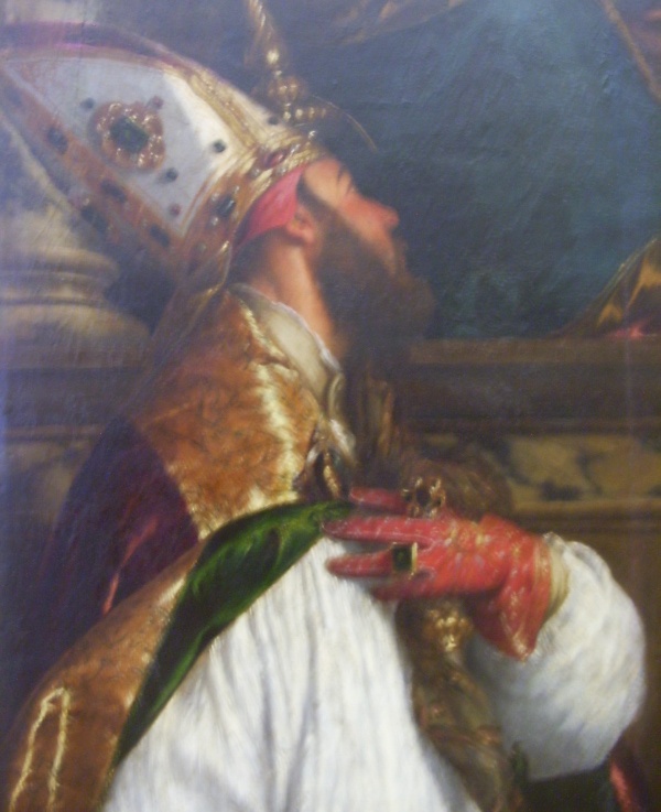 La Vergine in trono con Agostino e S. Alberto Magno