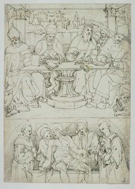 Agostino con i Dottori della Chiesa