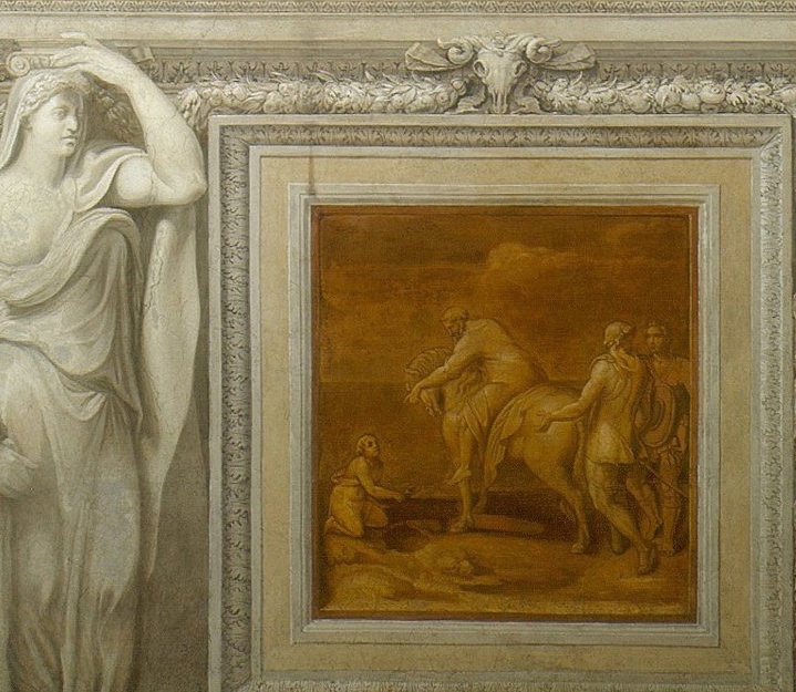 Agostino e il bambino sulla spiaggia