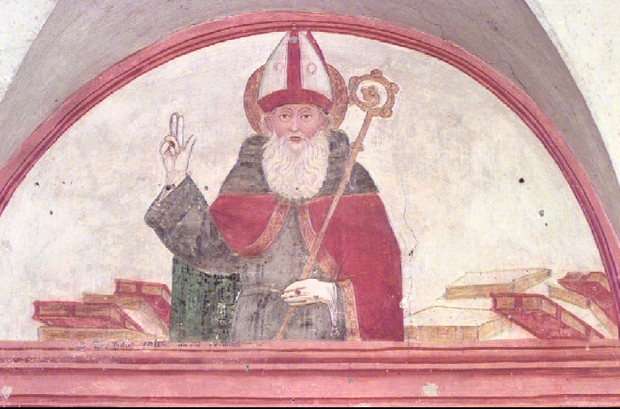 Sant'Agostino benedicente nel suo studio di Antonio Boselli