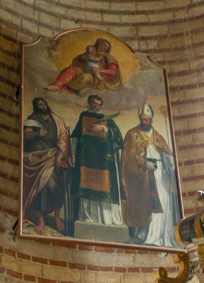 Agostino vescovo e Dottore della Chiesa con la Vergine e santi
