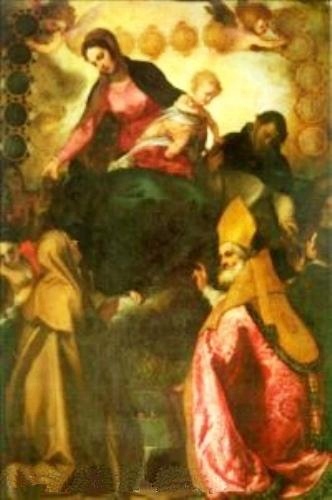 Madonna del Rosario con i santi Domenico di Guzman, Monica ed Agostino Vescovo
