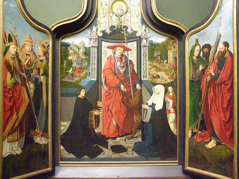 La pala dell'altare di san Gerolamo con i Dottori della Chiesa r gli Apostoli