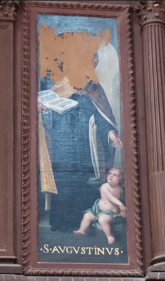 Agostino e il Bambino sulla spiaggia