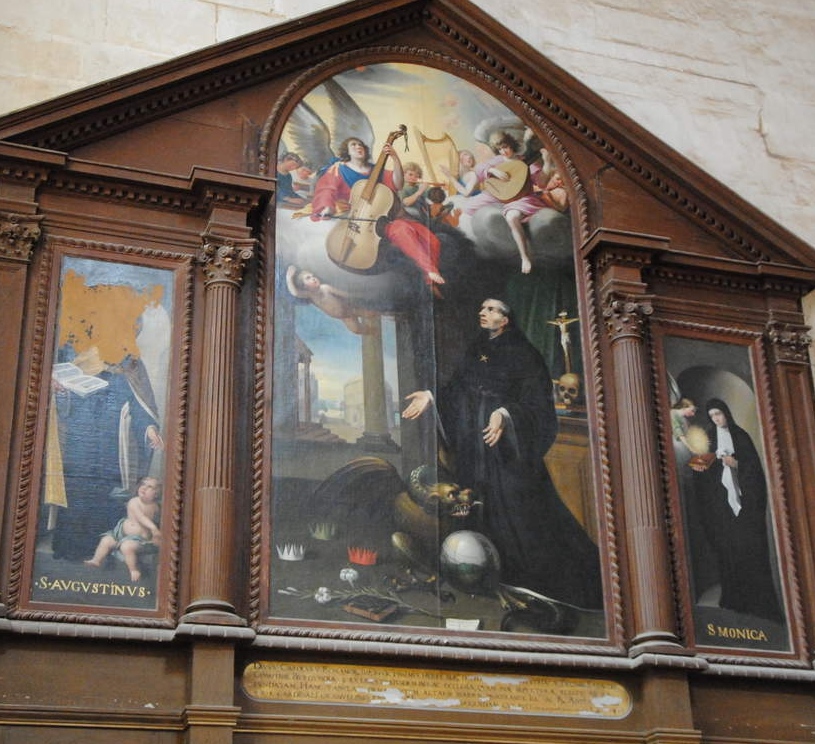 La pala con san Nicola in estasi assieme a sant'Agostino e santa Monica