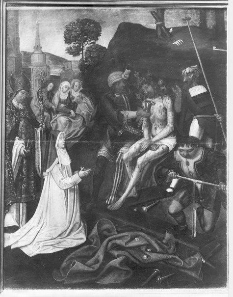 Agostino ai piedi della Croce
