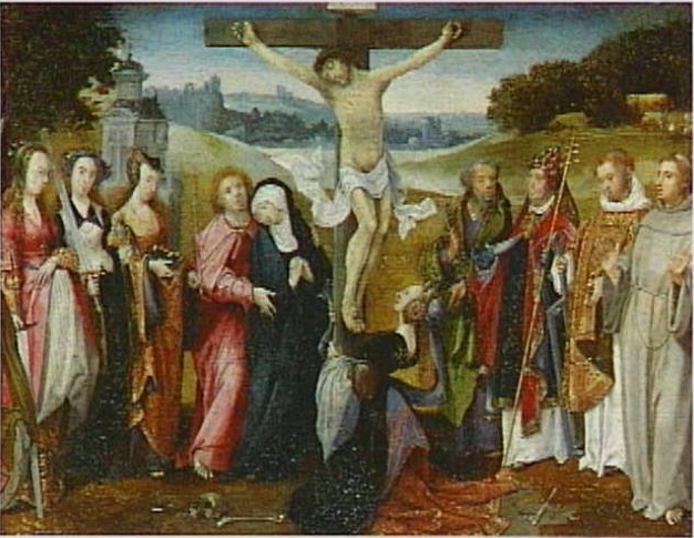 Agostino ai piedi della Croce