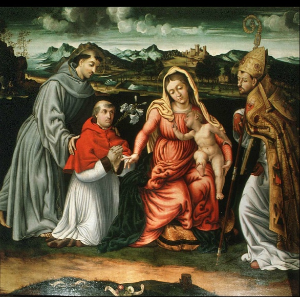 Madonna con Gesù Bambino, Sant'Antonio da Padova, il Vescovo Luigi Tasso e Sant'Agostino