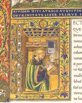 Sant'Agostino nel suo studio
