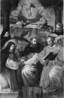 Professione della beata Diana di Andalò nelle mani di San Domenico
