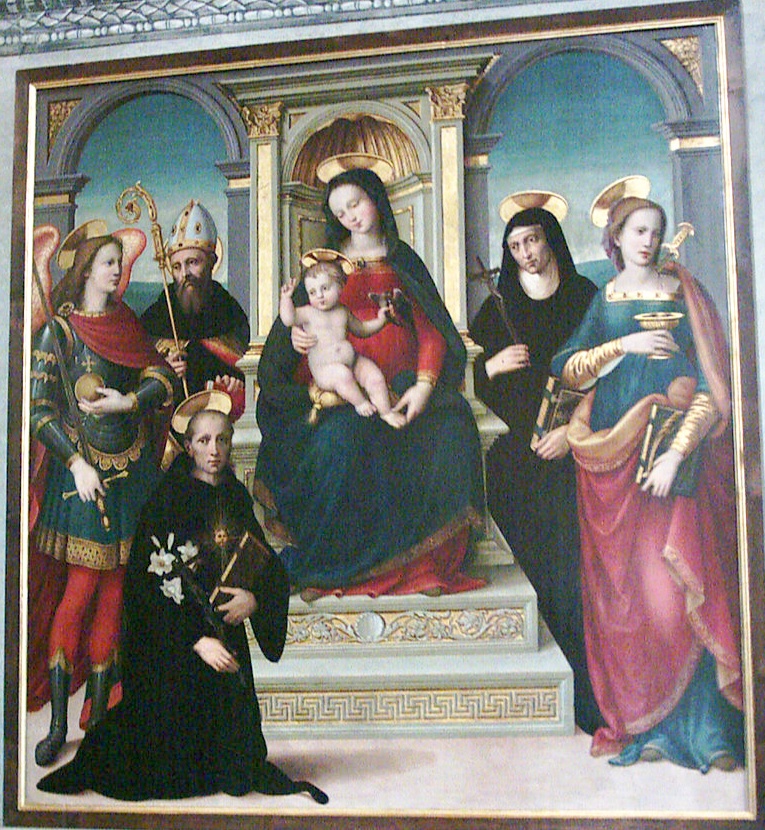 Madonna in trono con Bambino e santi agostiniani