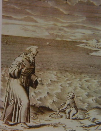 il mistero della Trinità: Agostino incontra il bambino sulla spiaggia