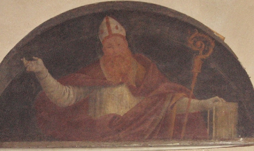 Agostino vescovo e Dottore della Chiesa nella Basilica di san Sebastiano a Biella (foto di Raffaella Greppi)