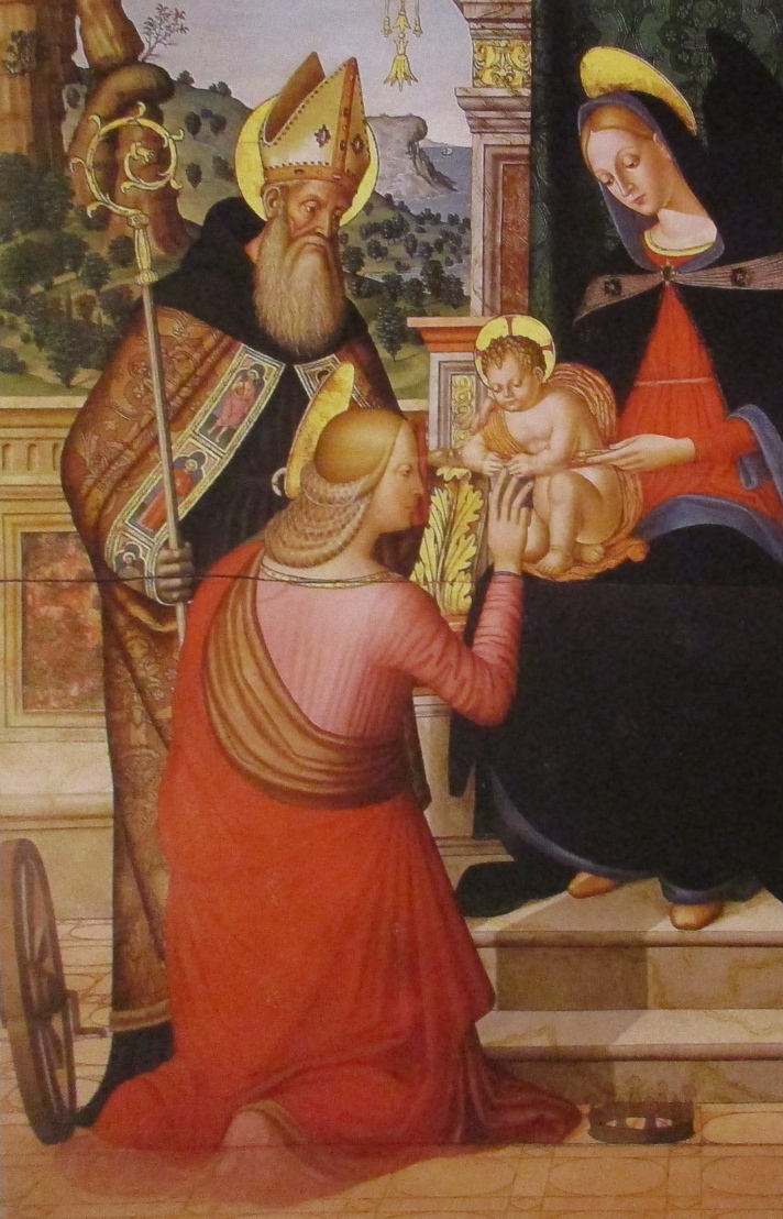 Particolare del matrimonio mistico di Caterina