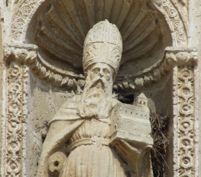 Agostino vescovo e Dottore della Chiesa: particolare del volto