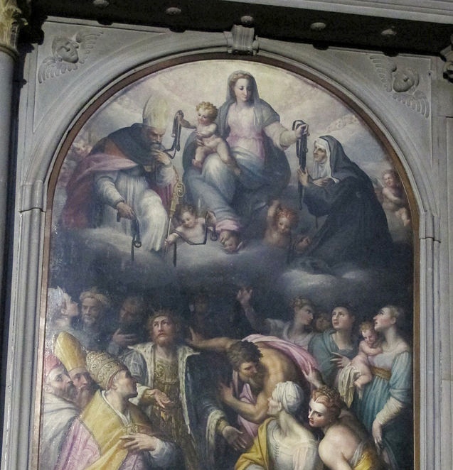 Agostino e la Madonna della Cintura di Battista Naldini nella chiesa di sant'Agostino a Prato