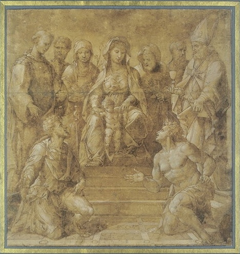 La Vergine in trono con Agostino e otto santi