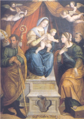 Madonna in trono con Agostino e santi