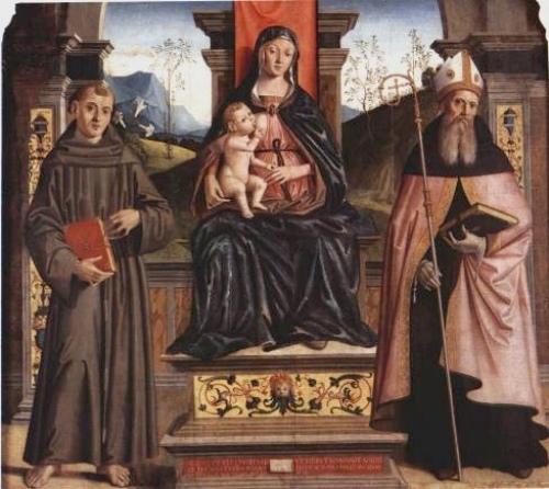 La Vergine in trono fra sant'Agostino e sant'Antonio