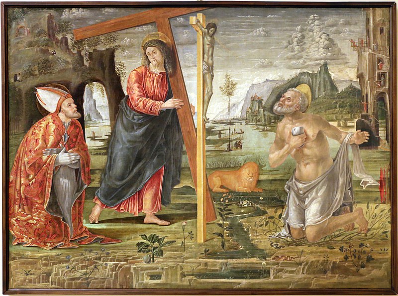 La croce di Cristo fra sant'Agostino e san Gerolamo