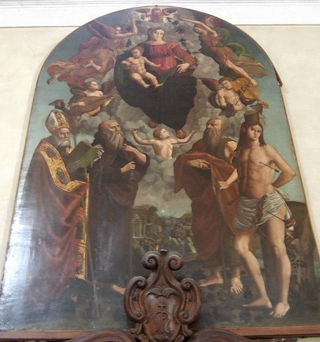 Incoronazione della Vergine con Agostino e Santi
