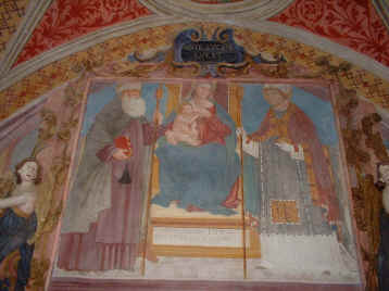 La Vergine in trono con Agostino e S. Alberto Magno