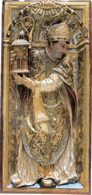 Agostino vescovo e Dottore della Chiesa nella cappella dela chiesa universitaria di Oñate